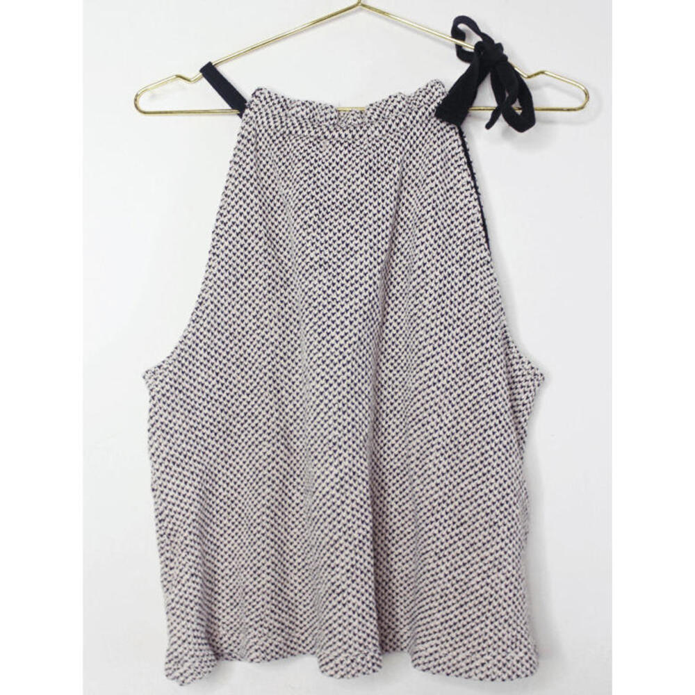 Madewell Black Cream Knit Trapeze Tank - XL